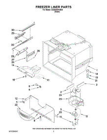 02 - Freezer Liner Parts parts for Whirlpool Refrigerator W10304543A from AppliancePartsPros.com