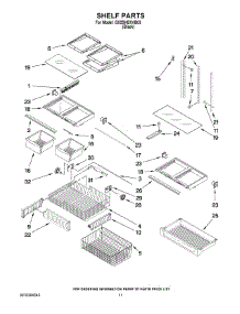 07 - Shelf Parts parts for Whirlpool Refrigerator W10304543A from AppliancePartsPros.com