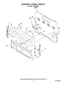 02 - Control Panel Parts parts for Whirlpool Range YIES350XW0 from AppliancePartsPros.com