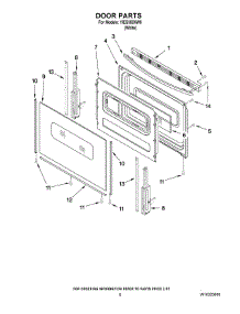 05 - Door Parts parts for Whirlpool Range YIES350XW0 from AppliancePartsPros.com