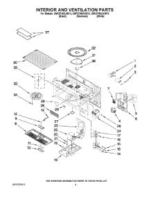 03 - Interior And Ventilation Parts parts for Whirlpool Microwave UMV2186AAW15 from AppliancePartsPros.com