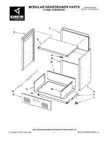 02 - Modular Geardrawer Parts parts for Whirlpool Tool Storage GAGD283DXG00 from AppliancePartsPros.com