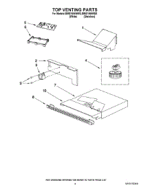 04 - Top Venting Parts parts for Whirlpool Microwave IBMS1455WS0 from AppliancePartsPros.com