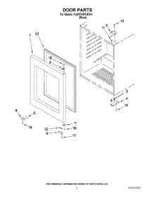 03 - Door Parts parts for Kitchenaid Wine Cooler KUWO24RSBX03 from AppliancePartsPros.com