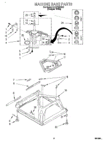 06 - Machine Base parts for Whirlpool Washer 3LBR7255BQ1 from AppliancePartsPros.com