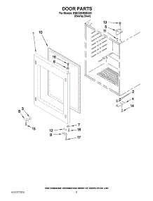03 - Door Parts parts for Kitchenaid Wine Cooler KBCO24RSBX03 from AppliancePartsPros.com
