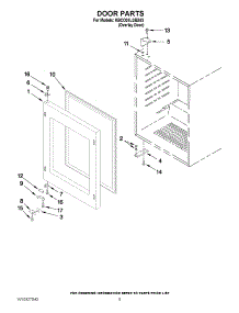 03 - Door Parts parts for Kitchenaid Wine Cooler KBCO24LSBX03 from AppliancePartsPros.com