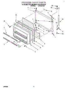 07 - Freezer Door parts for Kitchenaid Refrigerator KTHD18KBAL00 from AppliancePartsPros.com