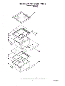 03 - Refrigerator Shelf Parts parts for Whirlpool Refrigerator CS22CFXTS02 from AppliancePartsPros.com