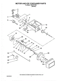 05 - Motor And Ice Container Parts parts for Whirlpool Refrigerator CS22CFXTS02 from AppliancePartsPros.com