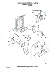 08 - Dispenser Front Parts parts for Whirlpool Refrigerator CS22CFXTS02 from AppliancePartsPros.com