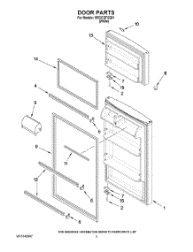 02 - Door Parts parts for Whirlpool Refrigerator I8RXCGFXQ01 from AppliancePartsPros.com