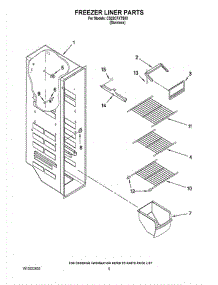04 - Freezer Liner Parts parts for Whirlpool Refrigerator CS22CFXTS03 from AppliancePartsPros.com