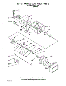 05 - Motor And Ice Container Parts parts for Whirlpool Refrigerator CS22CFXTS03 from AppliancePartsPros.com
