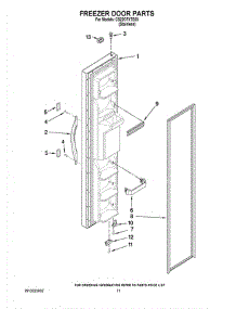 07 - Freezer Door Parts parts for Whirlpool Refrigerator CS22CFXTS03 from AppliancePartsPros.com