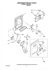 08 - Dispenser Front Parts parts for Whirlpool Refrigerator CS22CFXTS03 from AppliancePartsPros.com