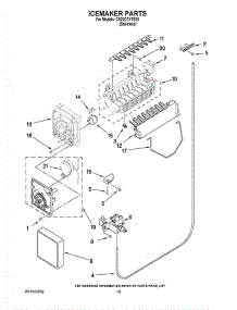 12 - Icemaker Parts parts for Whirlpool Refrigerator CS22CFXTS03 from AppliancePartsPros.com