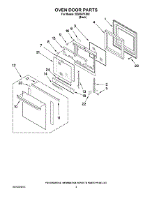 02 - Oven Door Parts parts for Whirlpool Oven IBS550PXB00 from AppliancePartsPros.com
