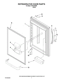 05 - Refrigerator Door Parts parts for Whirlpool Refrigerator ITB19440Q00 from AppliancePartsPros.com