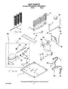05 - Unit Parts parts for Whirlpool Refrigerator M0RXEMMWB01 from AppliancePartsPros.com