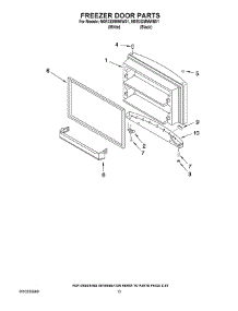 07 - Freezer Door Parts parts for Whirlpool Refrigerator M0RXEMMWB01 from AppliancePartsPros.com