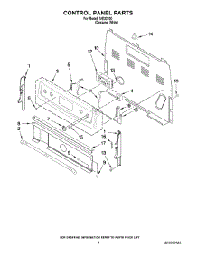 02 - Control Panel Parts parts for Whirlpool Range IVE32300 from AppliancePartsPros.com
