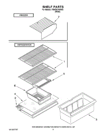 05 - Shelf Parts parts for Whirlpool Refrigerator IT8WSKXWW00 from AppliancePartsPros.com