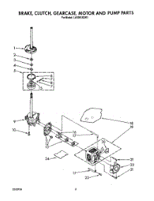 07 - Brake, Clutch, Gearcase, Motor And Pump parts for Whirlpool Washer LA5381XXF1 from AppliancePartsPros.com