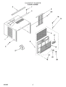 03 - Cabinet parts for Whirlpool Air Conditioner CA5WM00 from AppliancePartsPros.com