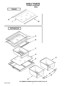 05 - Shelf Parts parts for Whirlpool Refrigerator I4TXCGFXQ00 from AppliancePartsPros.com