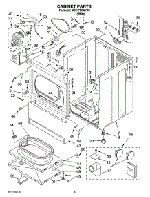 02 - Cabinet Parts parts for Whirlpool Dryer MDE17PDAYW0 from AppliancePartsPros.com