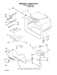 02 - Freezer Liner Parts parts for Whirlpool Refrigerator IX5HHEXWS04 from AppliancePartsPros.com