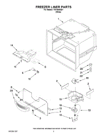 02 - Freezer Liner Parts parts for Whirlpool Refrigerator ITB19440Q01 from AppliancePartsPros.com