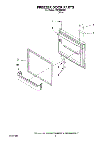 03 - Freezer Door Parts parts for Whirlpool Refrigerator ITB19440Q01 from AppliancePartsPros.com