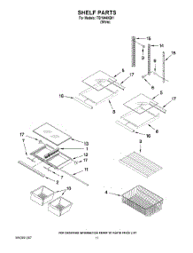 07 - Shelf Parts parts for Whirlpool Refrigerator ITB19440Q01 from AppliancePartsPros.com