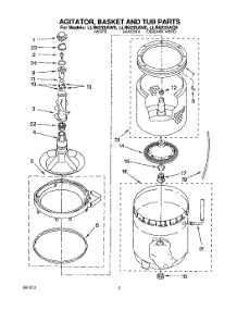03 - Agitator, Basket And Tub parts for Whirlpool Washer LLR6233AN0 from AppliancePartsPros.com