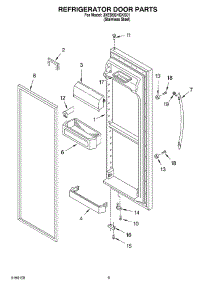 06 - Refrigerator Door parts for Whirlpool Refrigerator 3XED5SHGKS01 from AppliancePartsPros.com