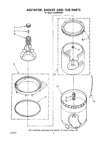 04 - Agitator, Basket And Tub parts for Whirlpool Washer LA4400XSW0 from AppliancePartsPros.com