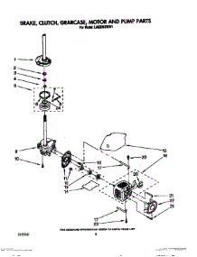 06 - Brake, Clutch, Gearcase, Motor And Pump parts for Whirlpool Washer LA8200XWW1 from AppliancePartsPros.com