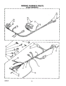 08 - Wiring Harness parts for Kitchenaid Washer KAWE960WAL1 from AppliancePartsPros.com