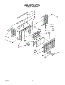 04 - Cabinet parts for Whirlpool Air Conditioner BHAC0500XS2 from AppliancePartsPros.com