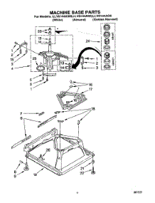 07 - Machine Base parts for Whirlpool Washer LLV6144AG0 from AppliancePartsPros.com