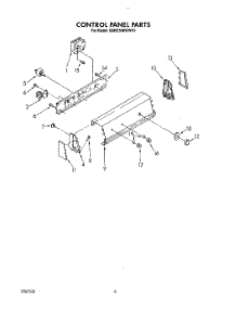 04 - Control Panel parts for Kitchenaid Washer KAWE540WAL2 from AppliancePartsPros.com