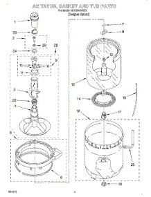 03 - Agitator, Basket And Tub parts for Whirlpool Washer 4LSC9255DZ1 from AppliancePartsPros.com