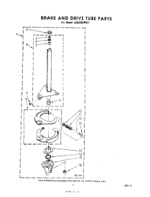 09 - Brake And Drive Tube parts for Whirlpool Washer LA5430XPW3 from AppliancePartsPros.com