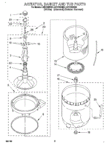 04 - Agitator, Basket And Tub parts for Whirlpool Washer LSR7233BG2 from AppliancePartsPros.com