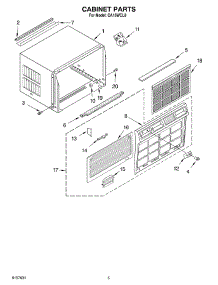 03 - Cabinet parts for Whirlpool Air Conditioner CA15WCL0 from AppliancePartsPros.com
