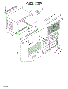 03 - Cabinet Parts parts for Whirlpool Air Conditioner CA24WCL1 from AppliancePartsPros.com