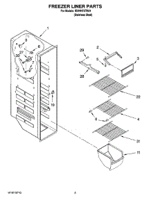 04 - Freezer Liner Parts parts for Whirlpool Refrigerator ID2HHEXTS01 from AppliancePartsPros.com