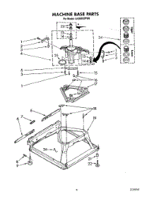 08 - Machine Base parts for Whirlpool Washer LA5550XPW8 from AppliancePartsPros.com